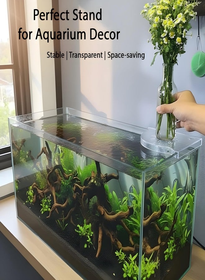 BEVINKATE Aquarium Plant Holder for Rimless Fish Tank - 2 Pcs Corner Shelf for Fish Tank Top, Aquatic Plant Planter & Organizer for Aquatic Plants, Decor, and Accessories (White) - Image 5